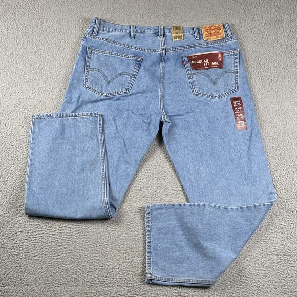 VTG Levi's 505 Regular Straight Jeans Men's 42x32 Medium Wash Y2K 2000's New - Picture 1 of 14